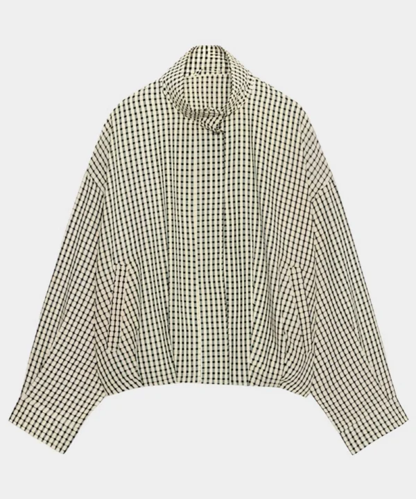 Zara Checked Bomber Jacket