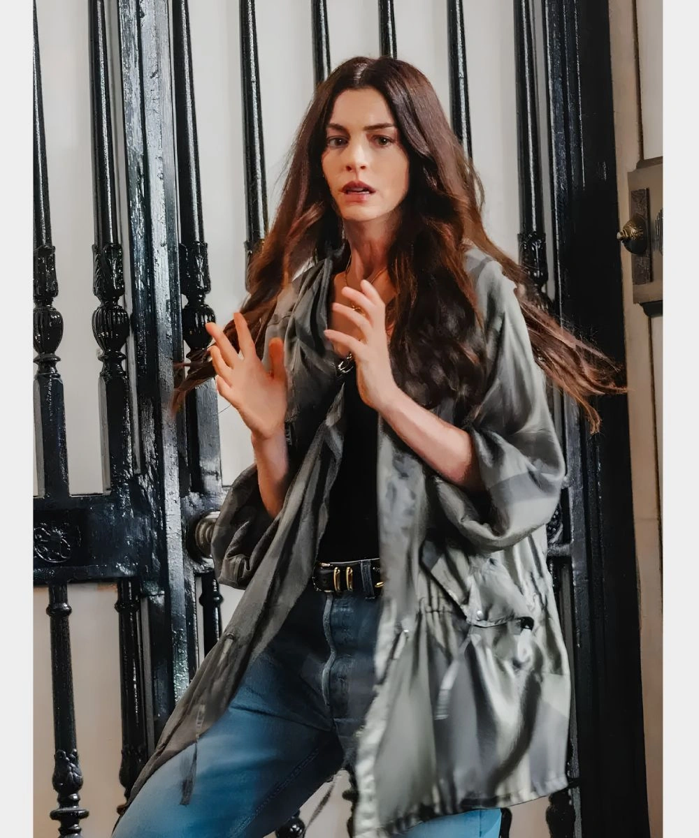 Anne Hathaway The Devil Wears Prada 2 Silk Utility Jacket