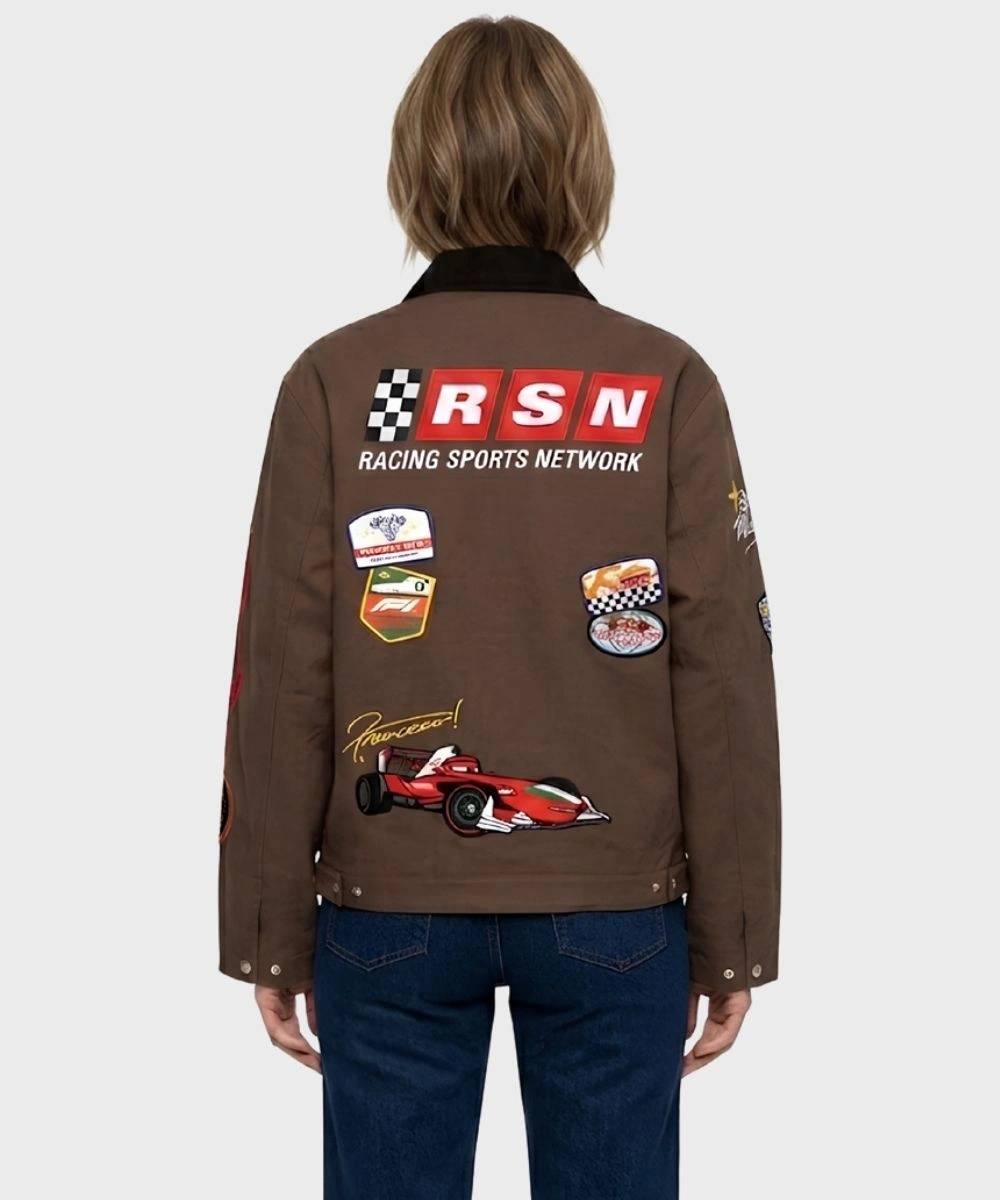 Disney and Pixar’s Cars with Formula 1 Lightning McQueen Racing Brown Jacket