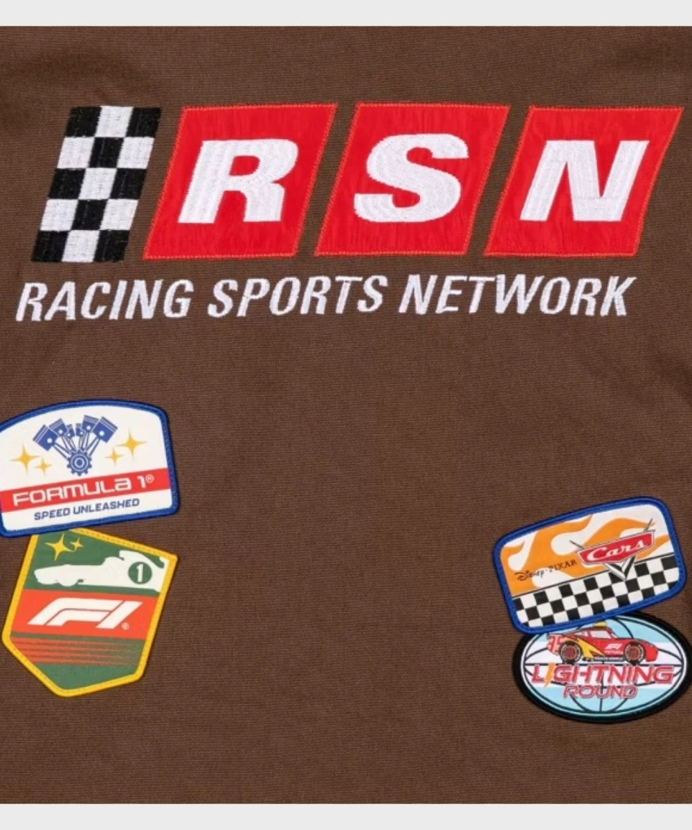 Disney and Pixar’s Cars with Formula 1 Lightning McQueen Racing Jacket Brown