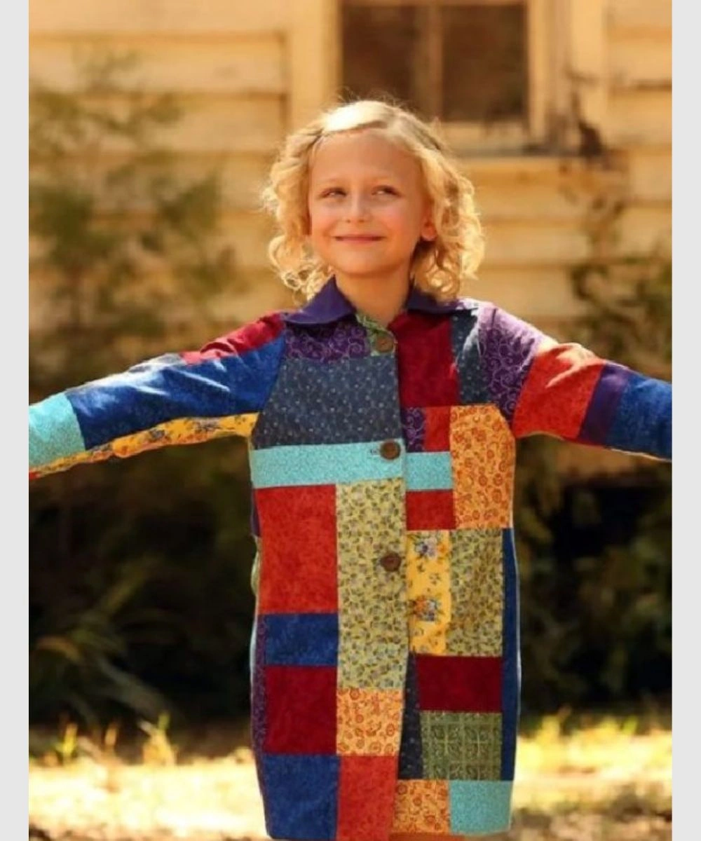 Dolly Parton Multicolored Patchwork Contrasting Coat of Many Colors