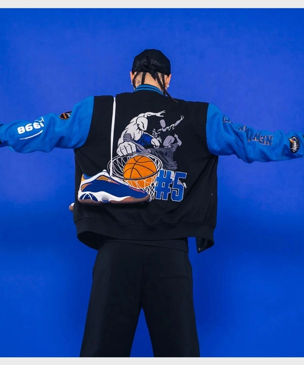 Jose Alvarado SLAM Kicks 29 Custom AND1 Varsity Jacket Black & Blue