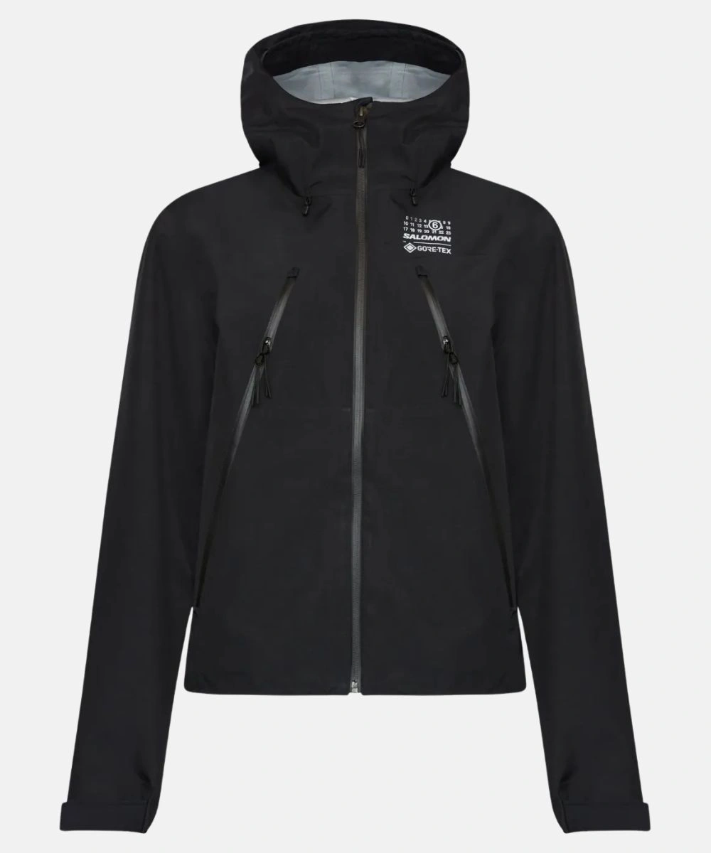 MM6 Maison Margiela X Salomon GORE-TEX Black Hooded Windbreaker Jacket