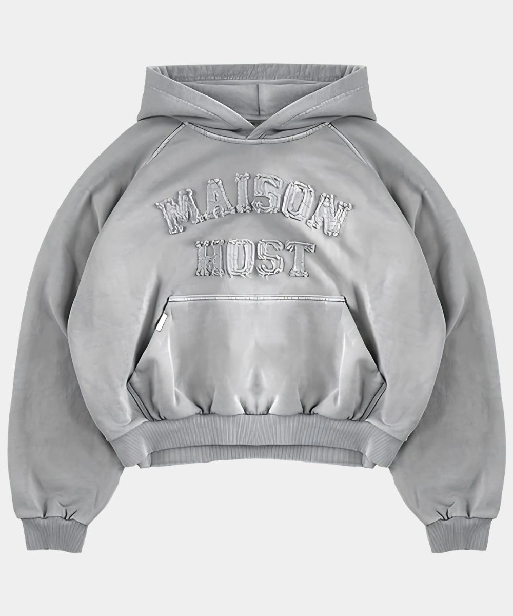 Maison Host Appliqué Dyed Hoodie