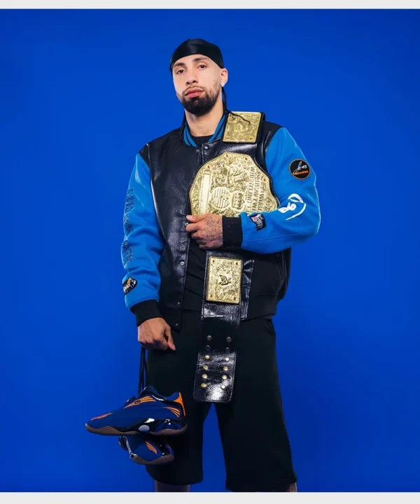 NBA Jose Alvarado SLAM Kicks 29 Custom AND1 Black & Blue Varsity Jacket
