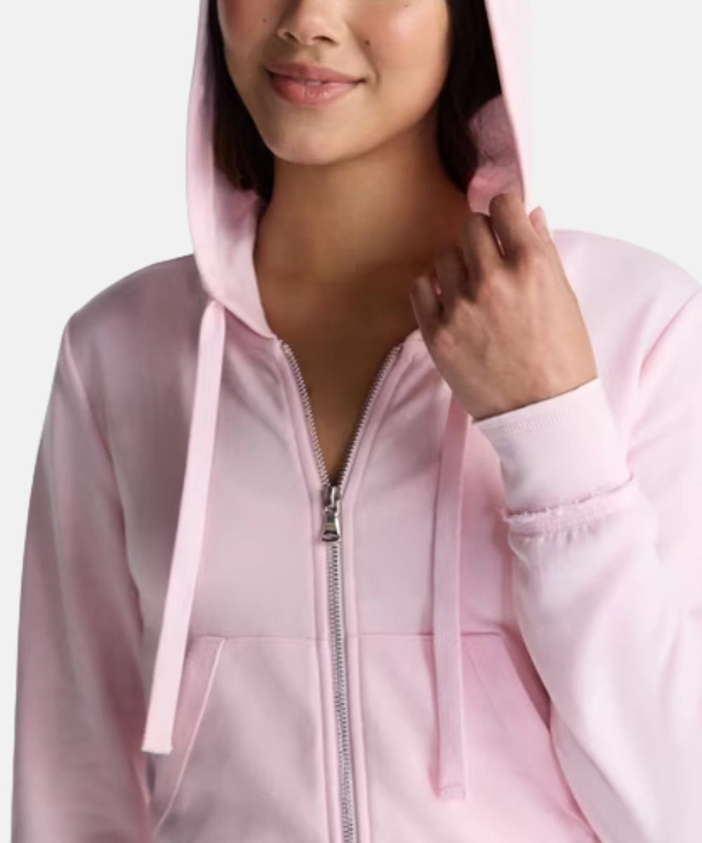 No Boundaries French Terry Hoodie Jacket Pink