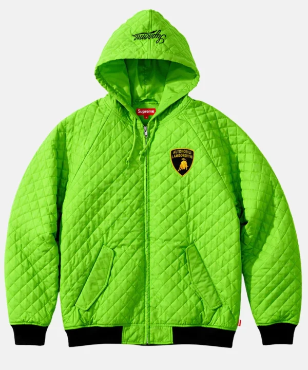 Supreme Automobili Lamborghini Hooded Work Jacket Green