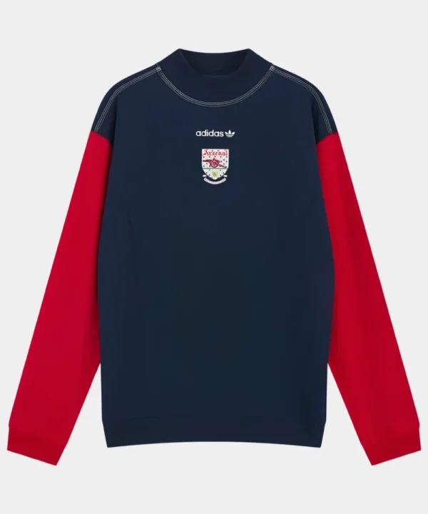 Unisex Arsenal Adidas 26/27 Eqt Navy & Red Pullover Fleece Sweatshirt