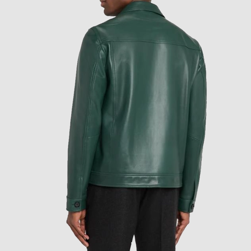 American Idol S23 Luke Bryan Green Leather Jacket