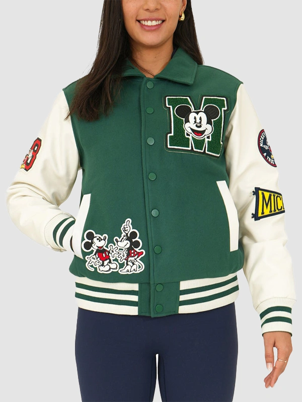 Disney Unisex Varsity Jacket Green