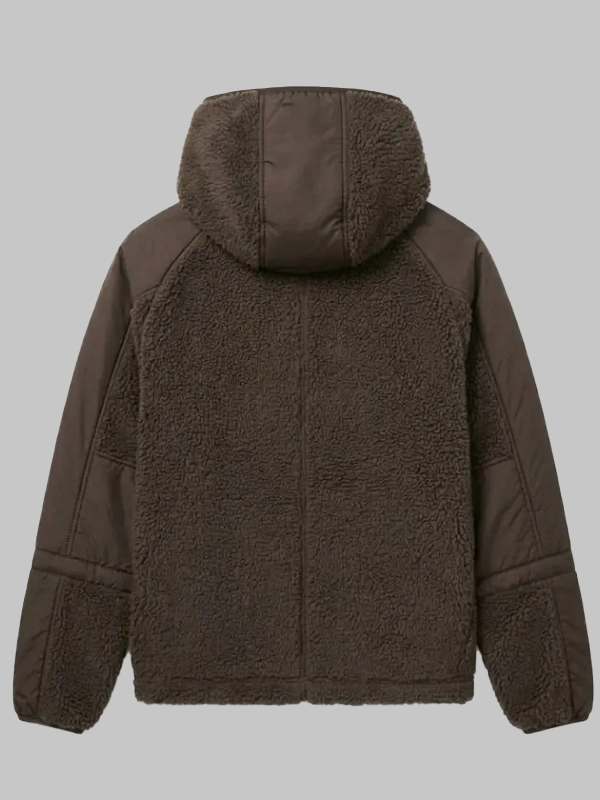 NikeSKIMS Sherpa Women’s Oversized Full-Zip Hooded Jacket Brown