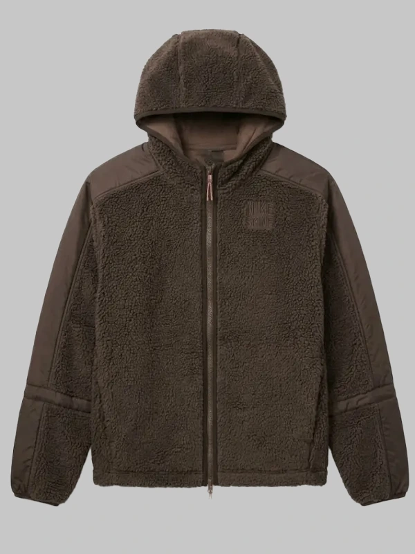 NikeSKIMS Sherpa Women’s Oversized Full-Zip Jacket Brown