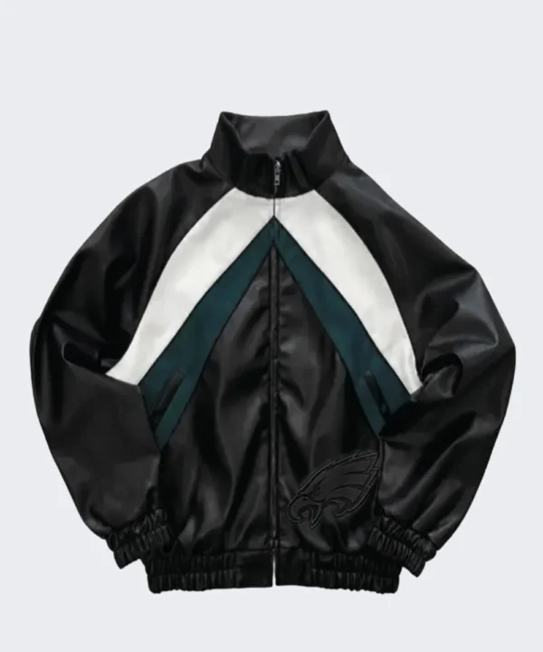 Philadelphia Eagles Leather Kru Track Jacket