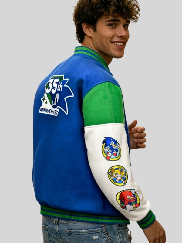 SAGA Sonic the Hedgehog 35th Anniversary Varsity Jacket