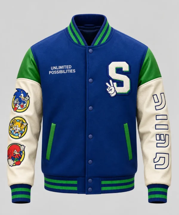 Sega x Sonic the Hedgehog 35th Anniversary Varsity Jacket