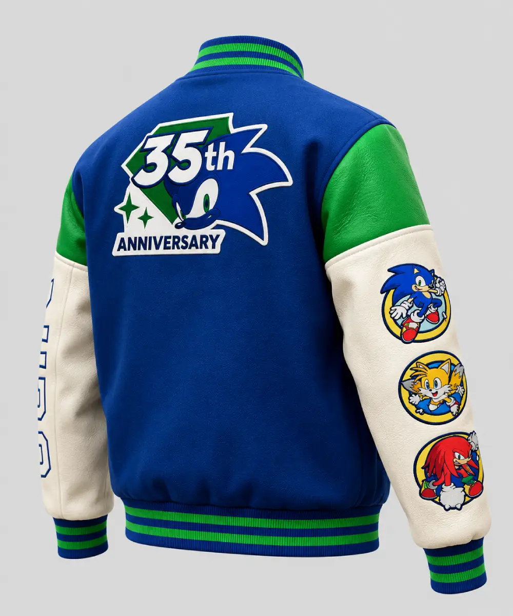 Sonic the Hedgehog 35th Anniversary Varsity Jacket